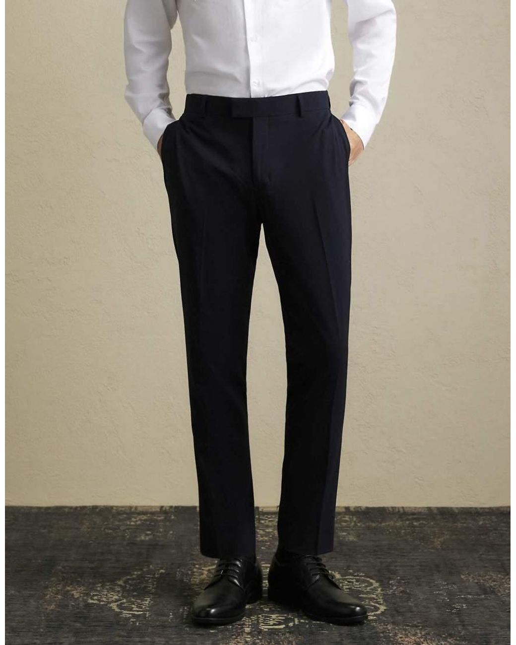 River Island Natural Skinny Fit Suit Trousers for men