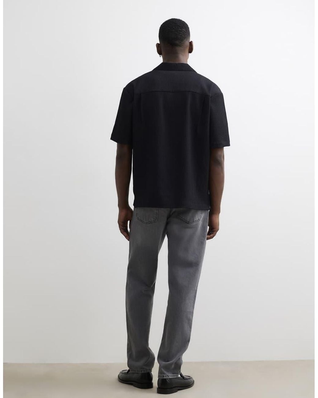 River Island Blue Straight Leg Jeans for men