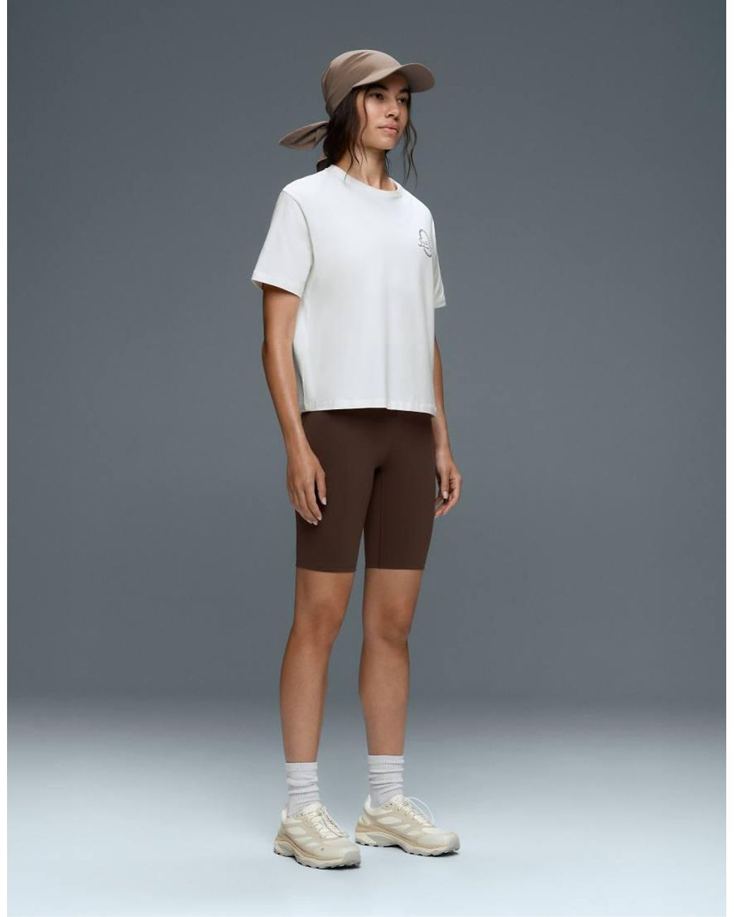 Oysho Brown High Rise Compressive Core Control 25Cm Shorts