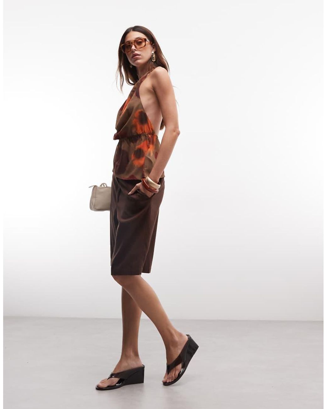 Jdy Natural Tailored Linen Blend Bermuda Co-ord