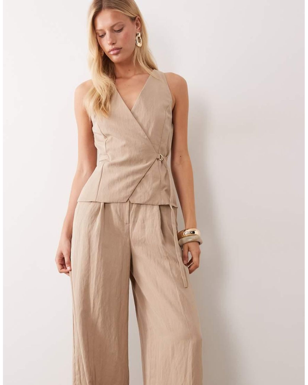 Mango Natural Tailored Jumpsuit
