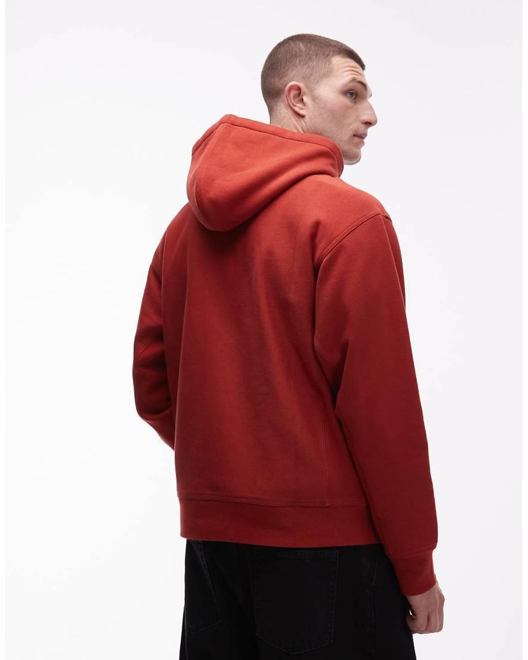 Carhartt Red American Script Oxide Hoodie for men