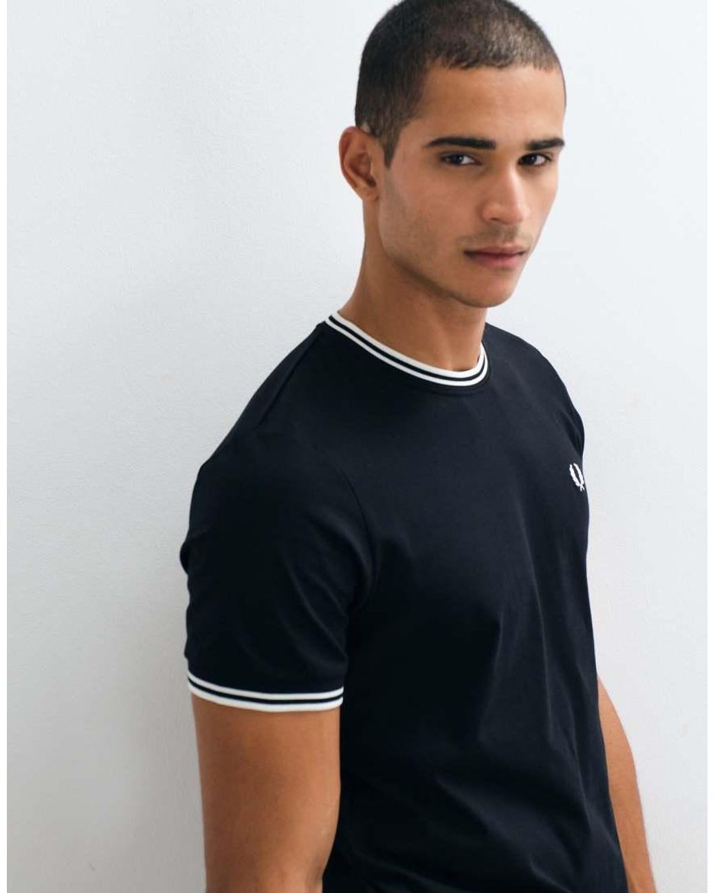Fred Perry Black Twin Tipped T-shirt for men