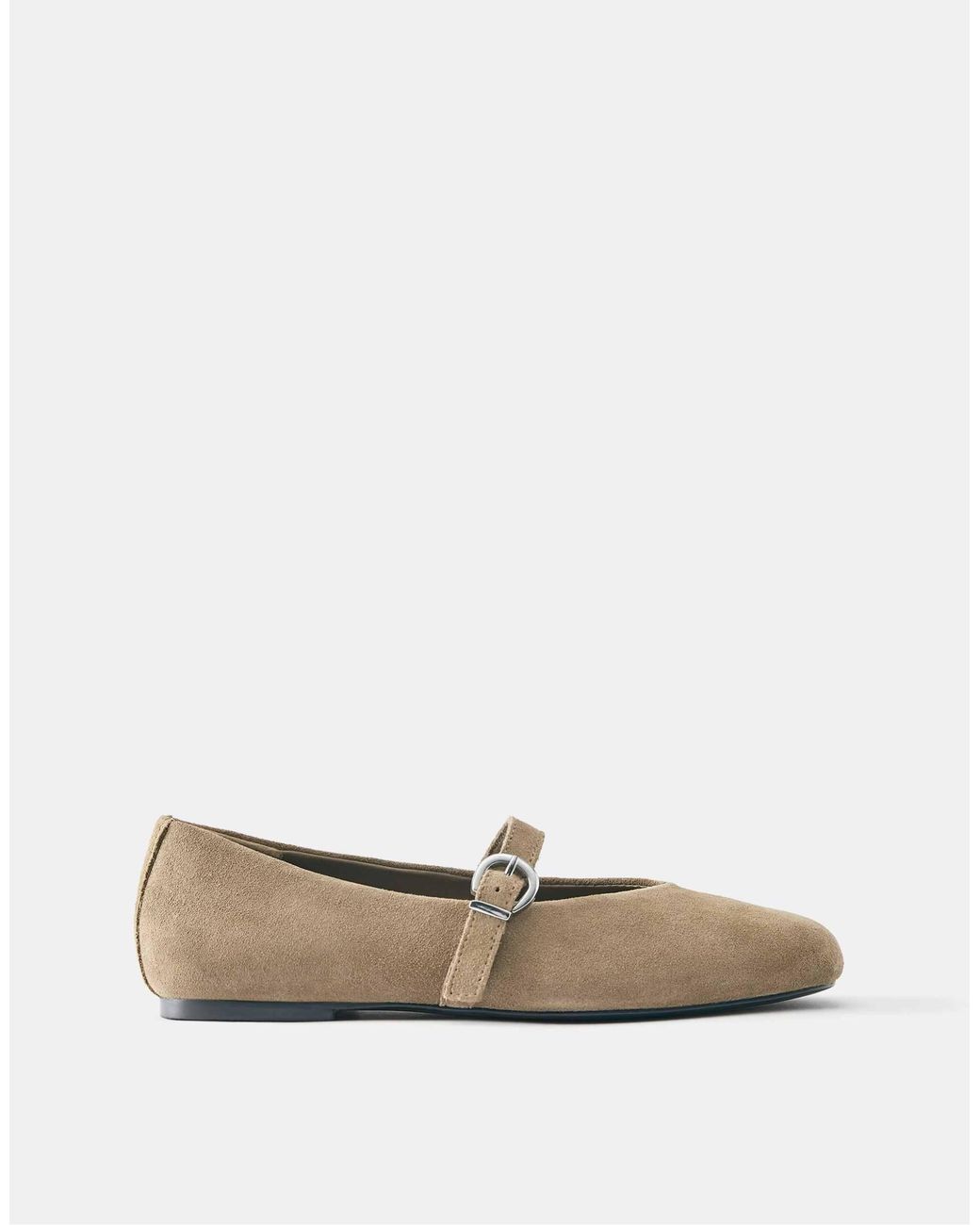 Pull&Bear White Leder-ballerinas