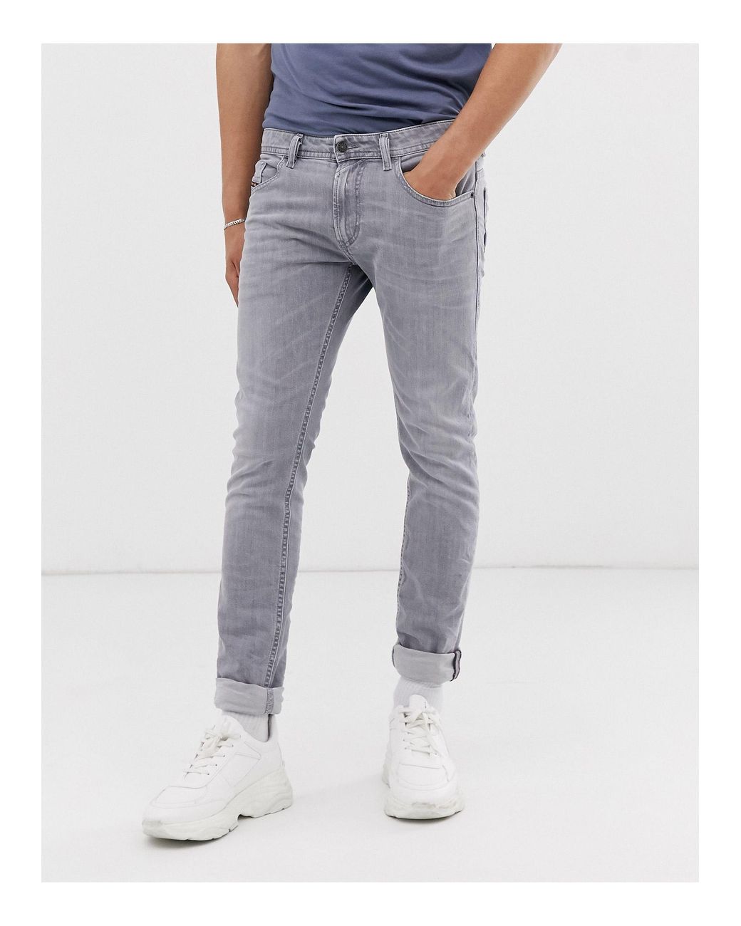 DIESEL Thommer Sp Stretch Slim Fit Jeans in Blue for Men | Lyst Australia