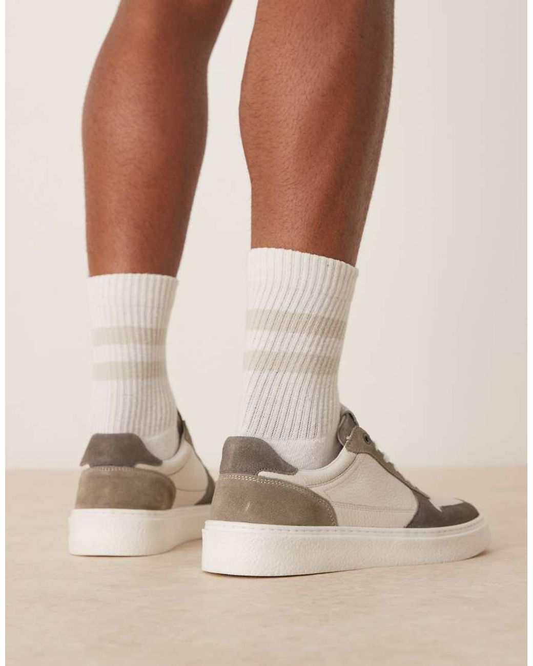ASOS Natural Panelled Trainers for men