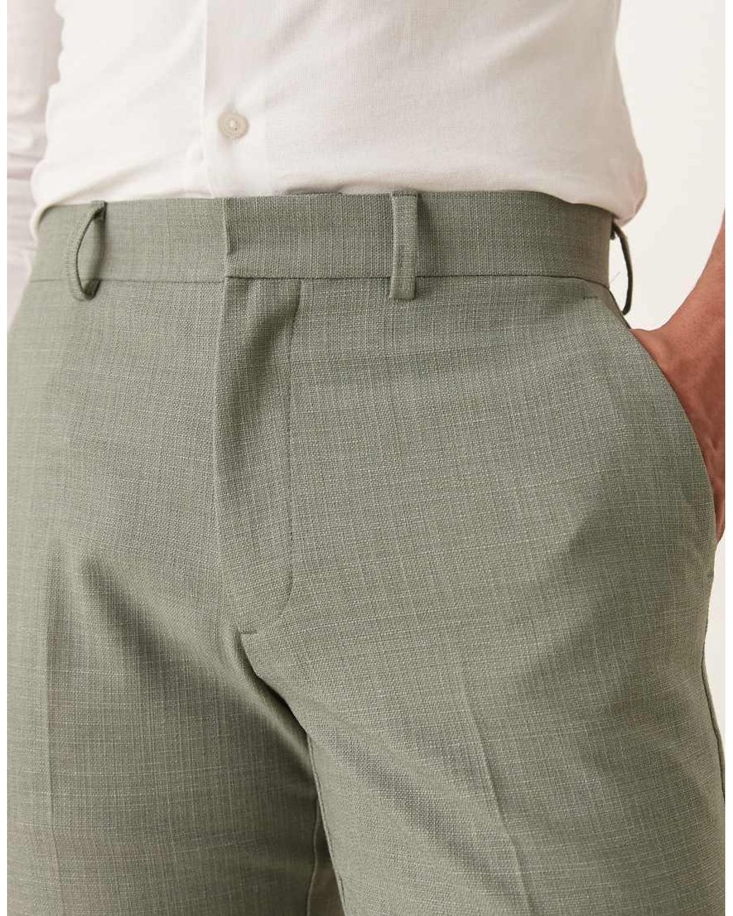 ASOS Natural Skinny Suit Trousers for men
