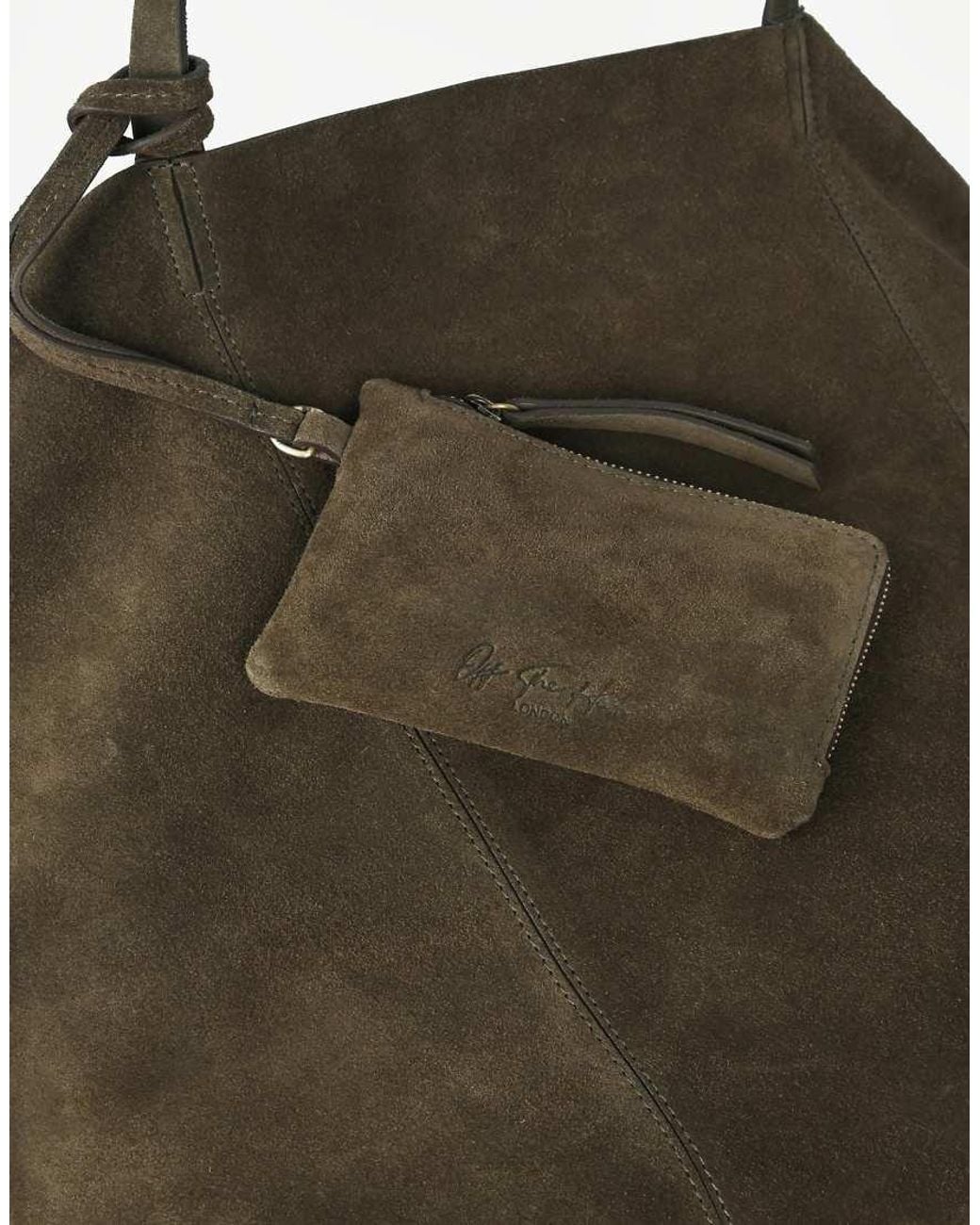OFF THE HOOK Green Lauryn Shopper Suede Tote Bag