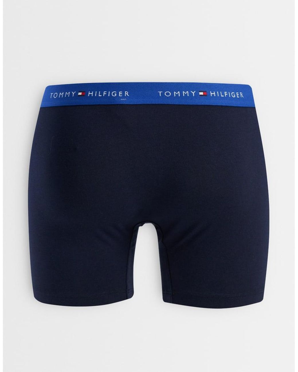 Tommy Hilfiger Blue Signature Cotton 3 Pack Boxer Briefs for men