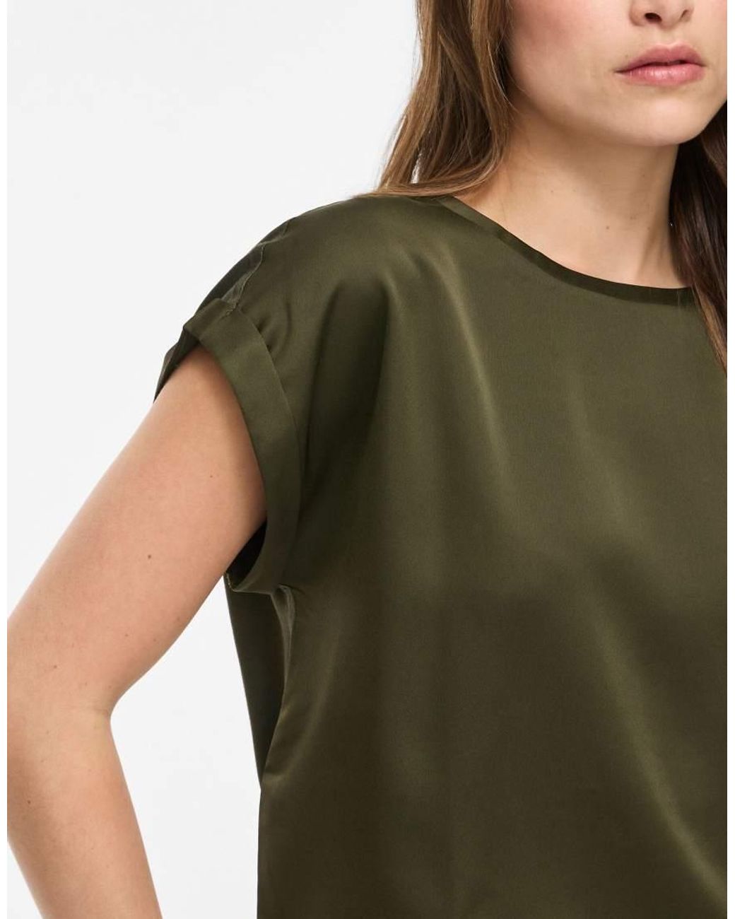 Vila Green Short Sleeved Top
