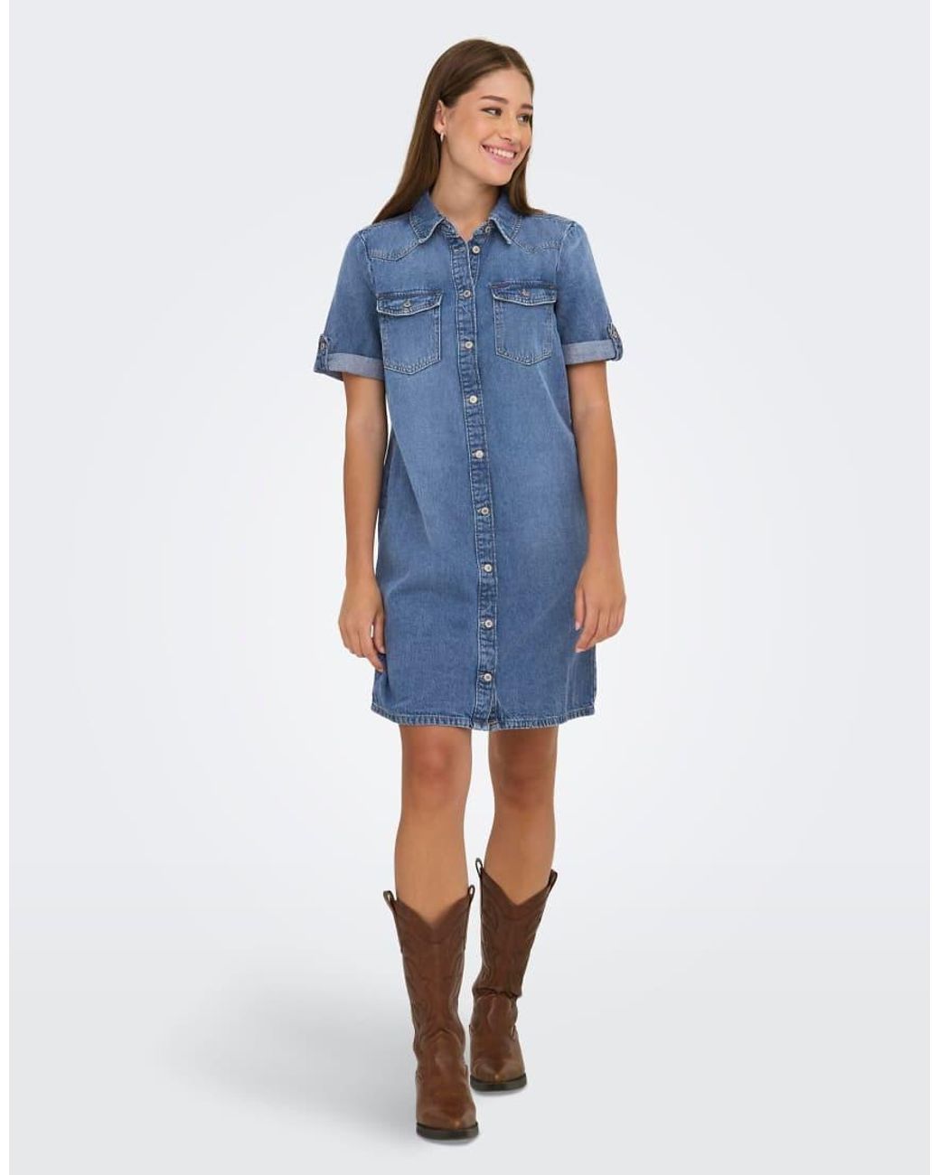 ONLY Blue Denim Dress