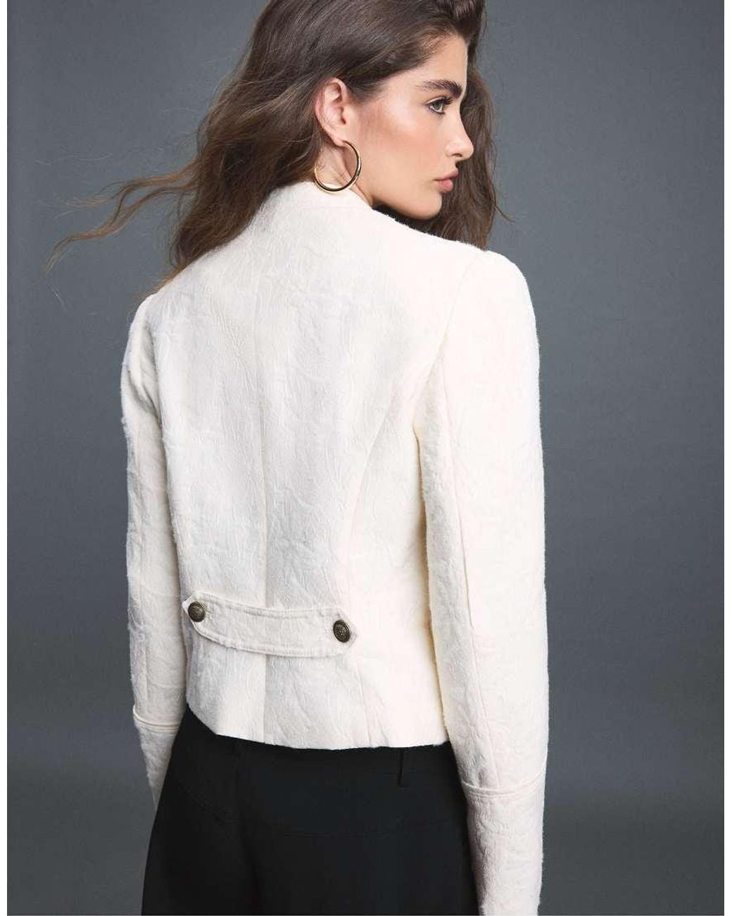 Stradivarius Black Jacquard Blazer
