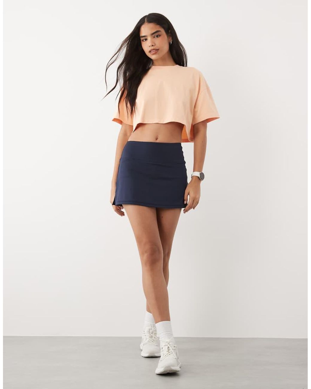 4505 Blue Icon Heavyweight Cotton Cropped T-shirt With Quick Dry Finish