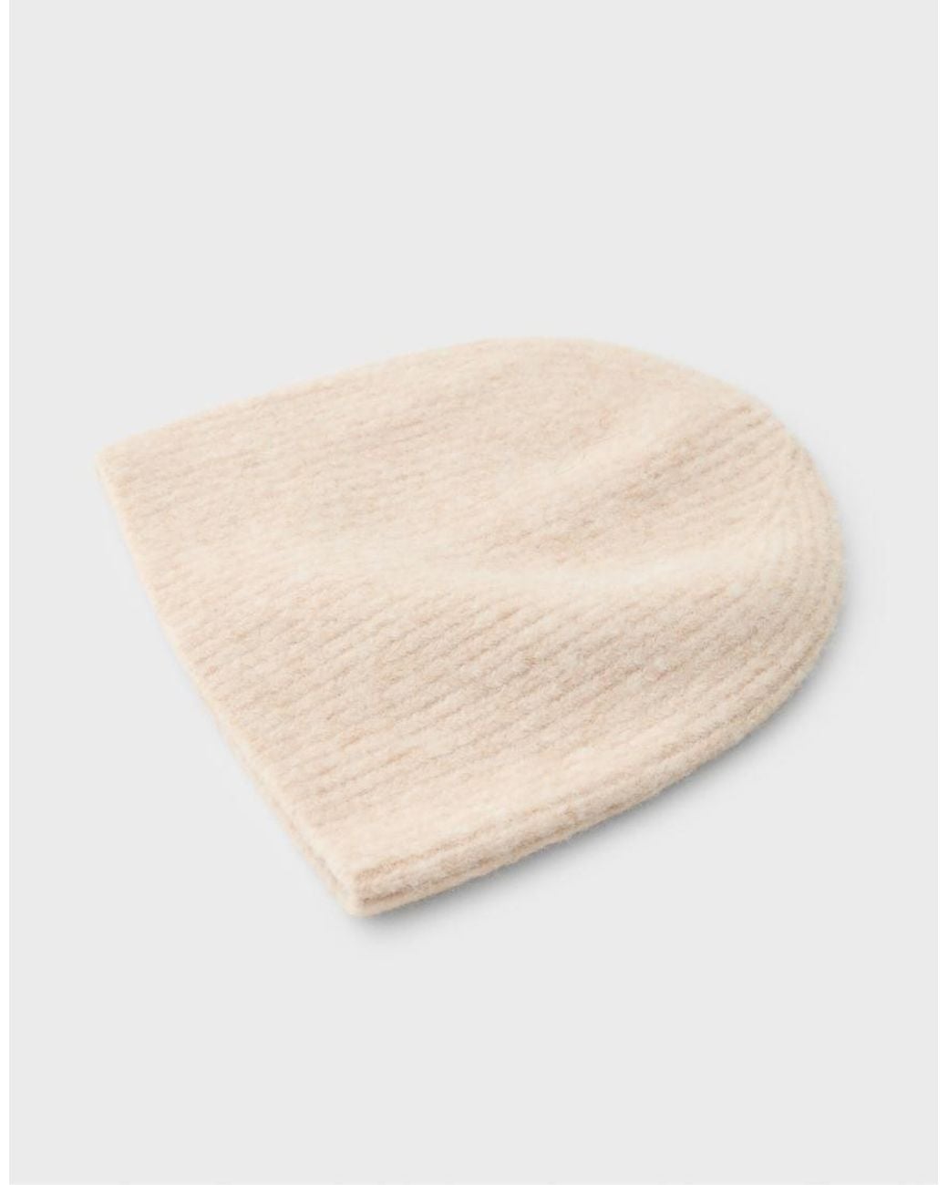 Stradivarius Natural Basic Uncuffed Beanie