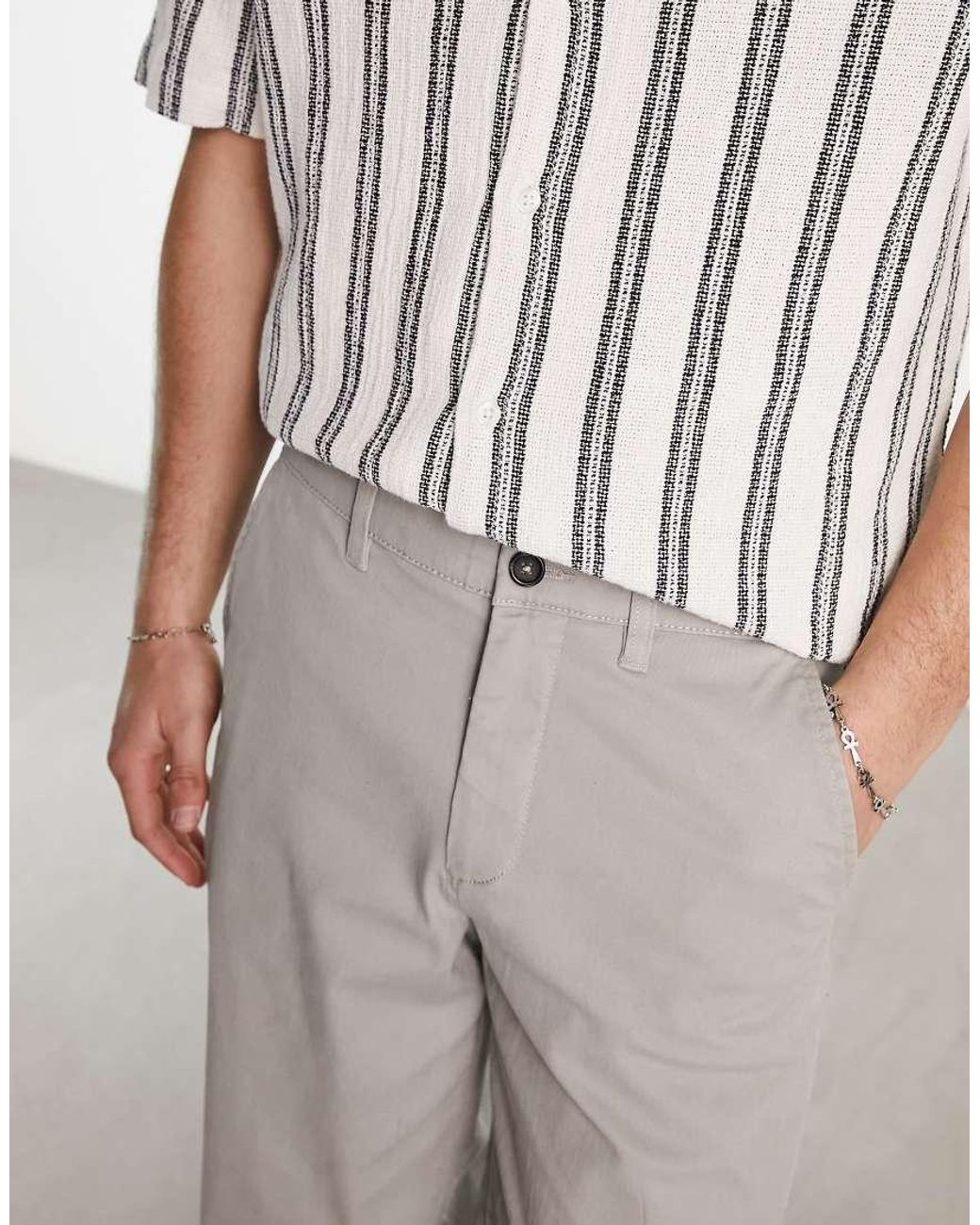 ADPT White Wide Fit Chinos for men
