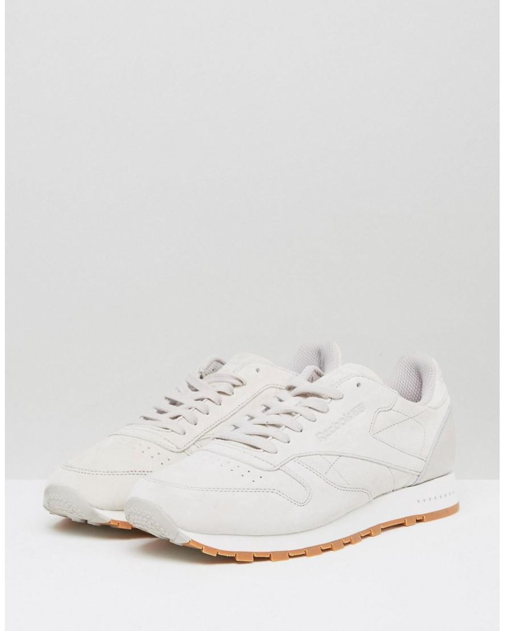 Reebok Classic Leather Gum Sole Trainers In Beige Bs7893 in Natural for Men  | Lyst Australia