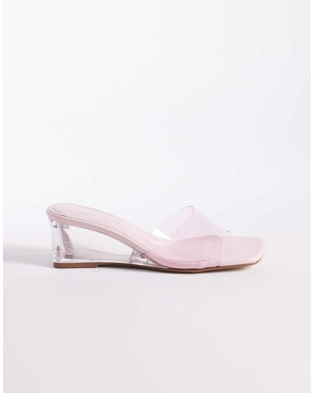 Public Desire White Juno Wedge Sandals