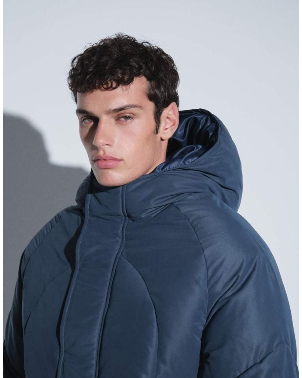ASOS Blue Oversized Puffer Jacket for men