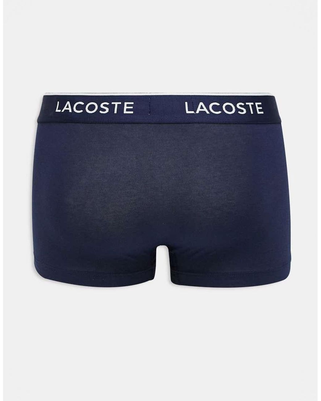 Lacoste Blue 3 Pack Trunks for men