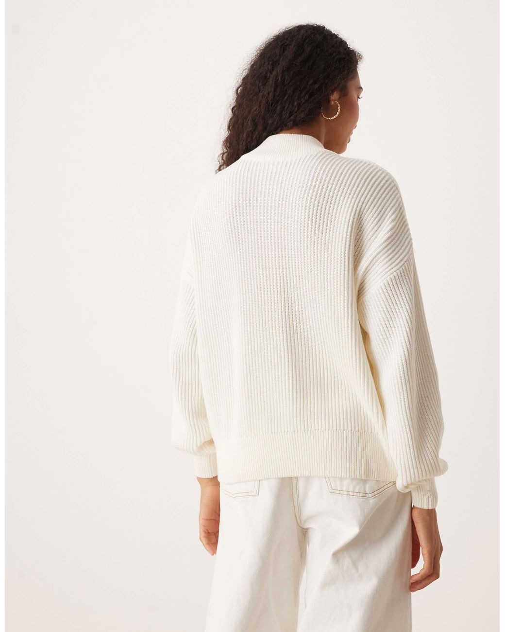 Vila Natural – hochwertiger rippstrick-pullover