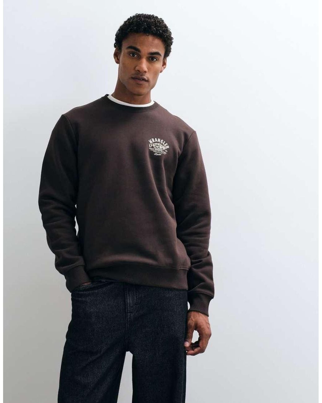 Wrangler Black Graphic Print Sweatshirt for men