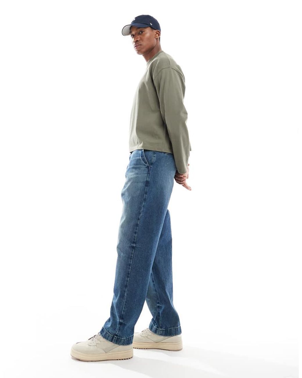 ASOS Blue baggy Carpenter Jean for men