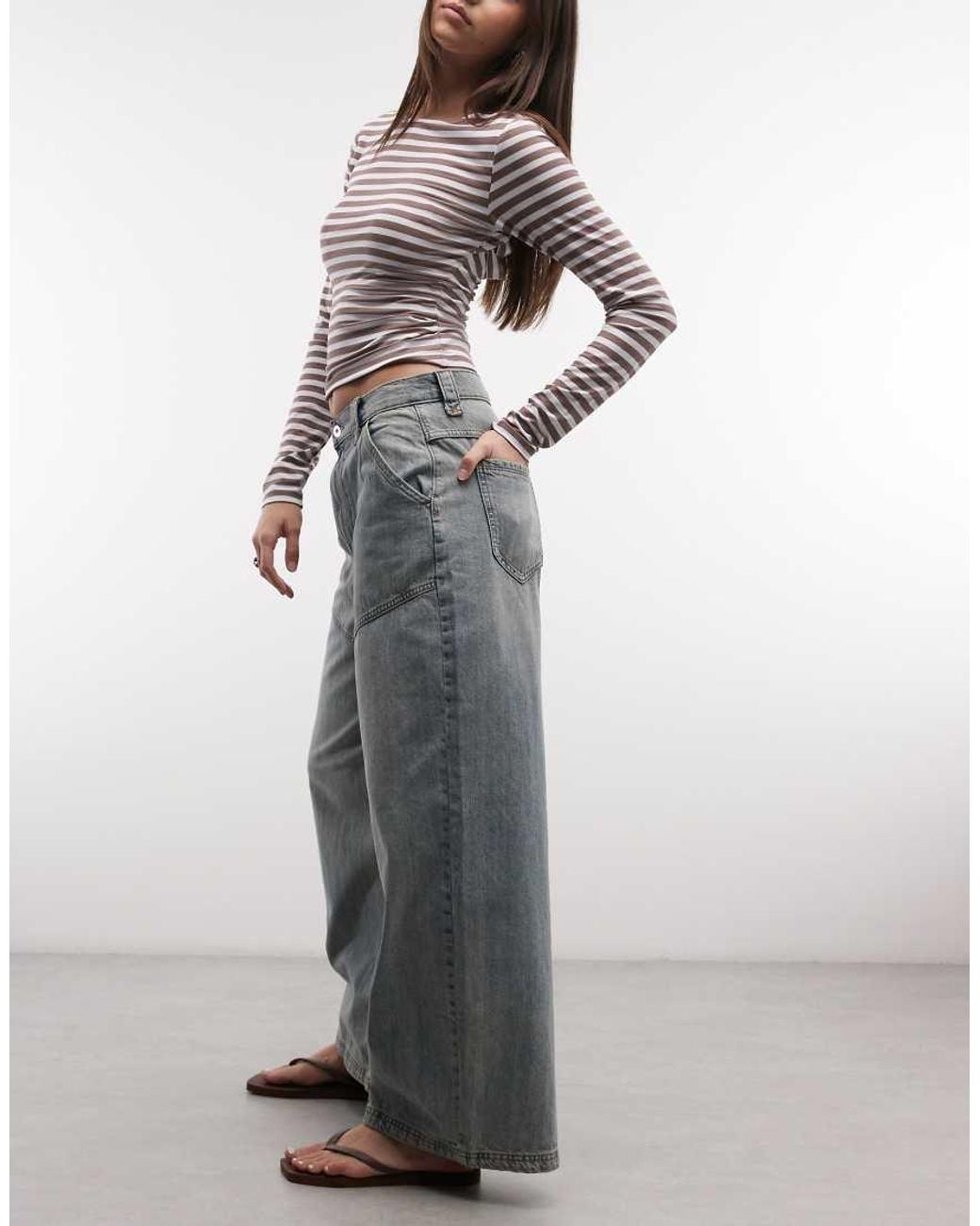 Collusion Gray Xl baggy Jeans With Seam Details