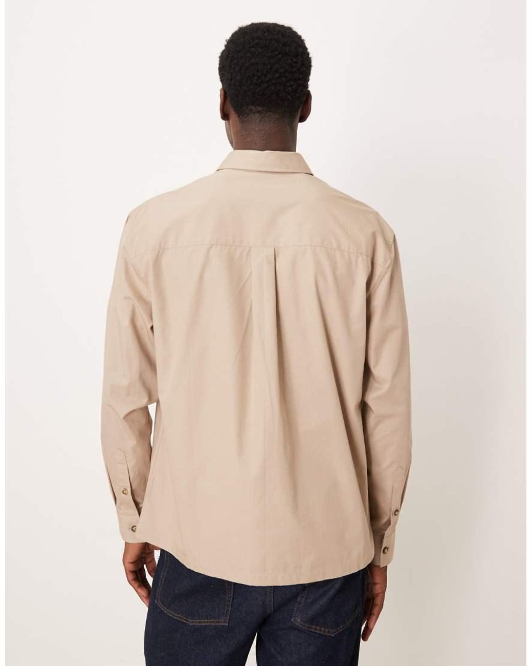 ASOS Natural Relaxed Utility Shirt for men