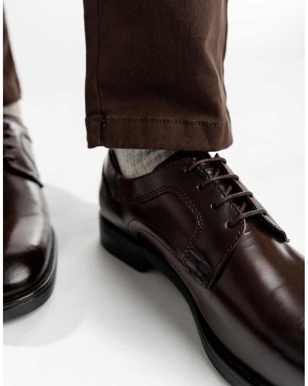 Base London Brown Sleeve Lace Up Shoe for men
