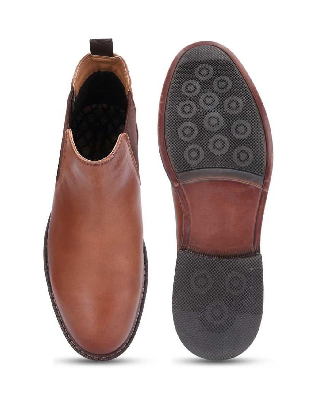 Thomas Crick Brown 'Truman' Formal Leather Chelsea Boots for men