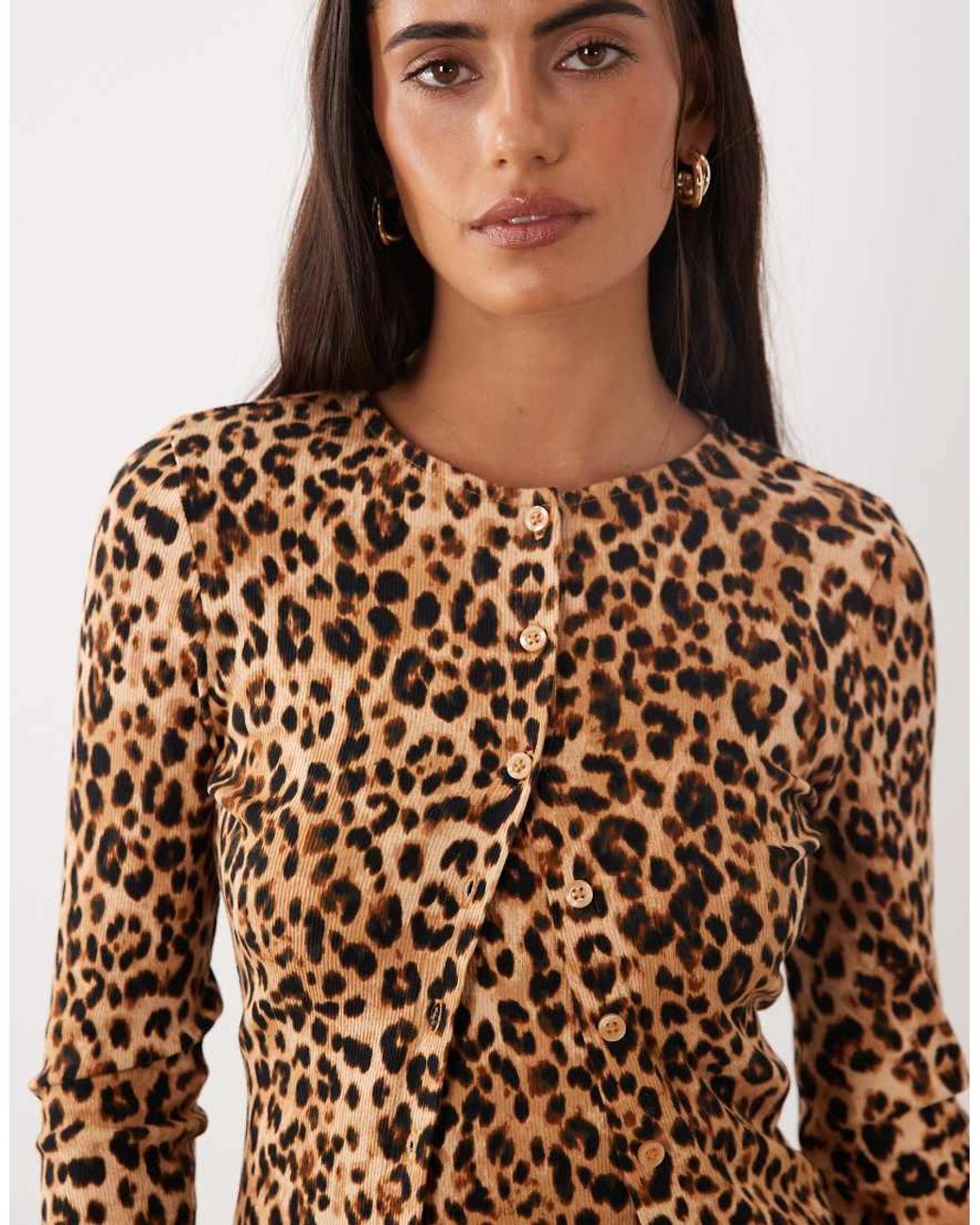 Miss Selfridge Blue Ribbed Cardigan And Cami Set