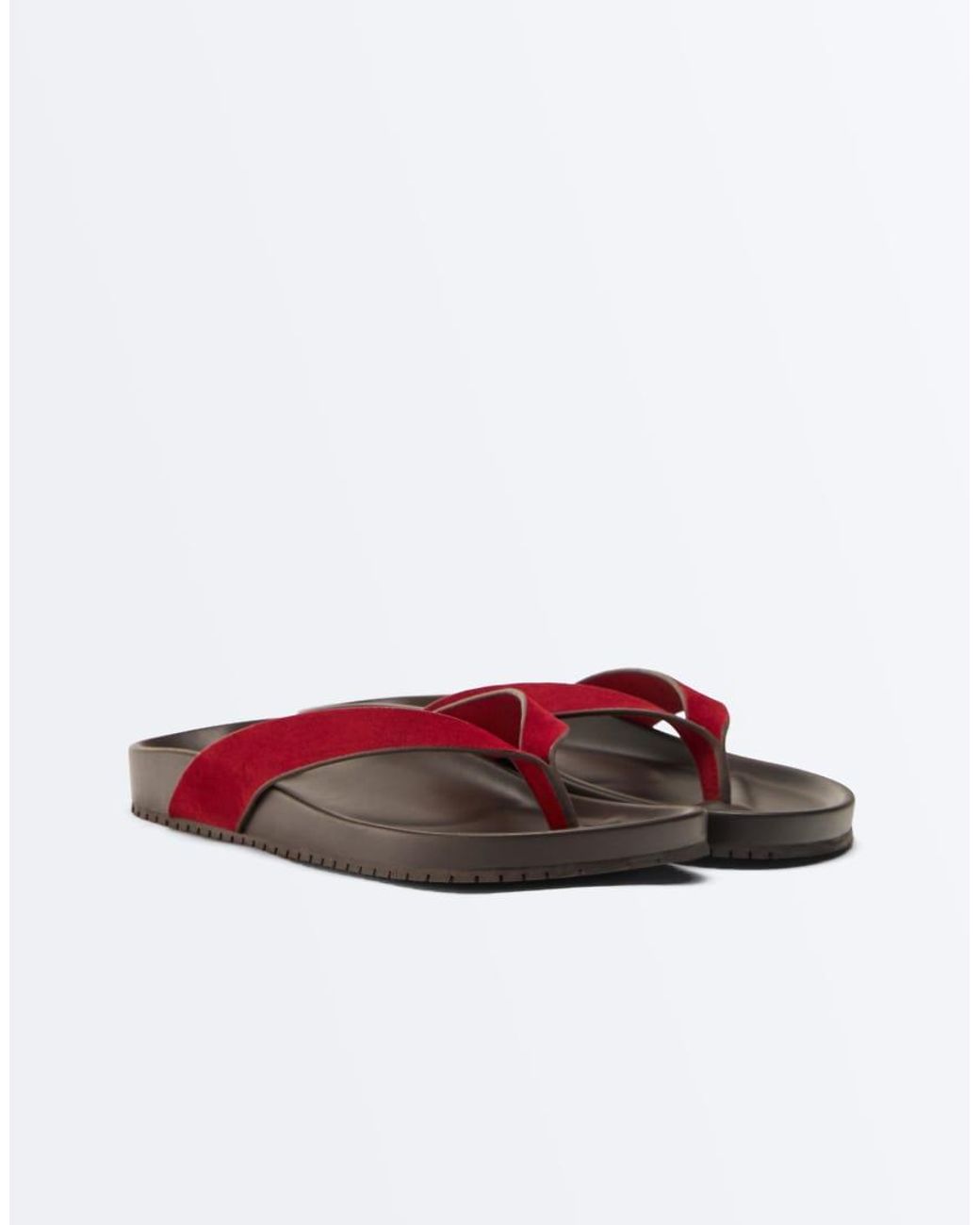 Oysho White Leather Sandal