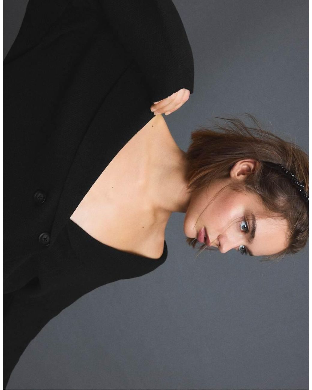 Stradivarius Blue Double-breasted Knit Cardigan With Lapels