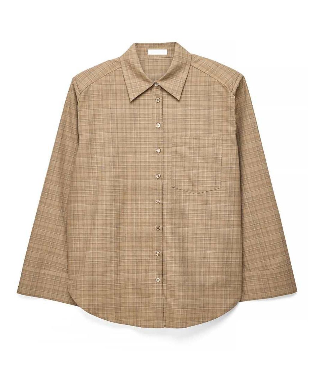 NA-KD Brown Oversized Shoulder Pad Shirt