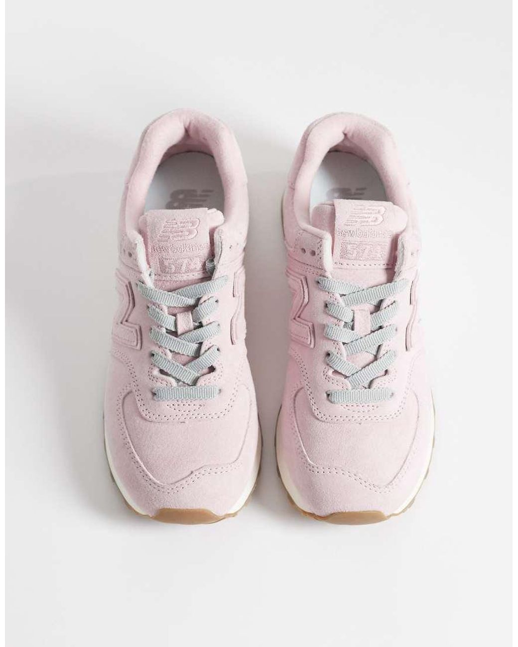 New Balance White 574 Sneakers