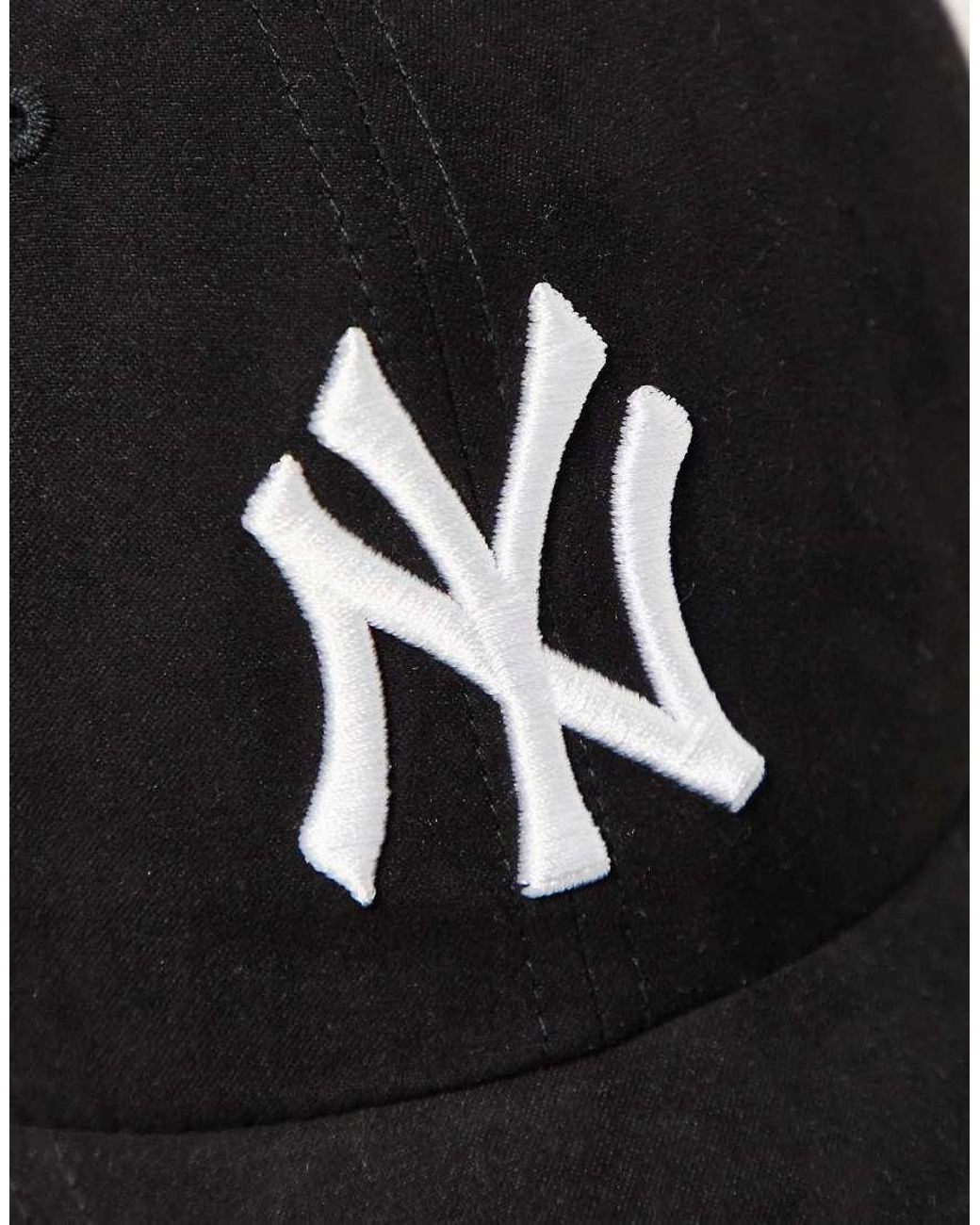 '47 Black Ny Yankees Clean Up Suede Look Cap
