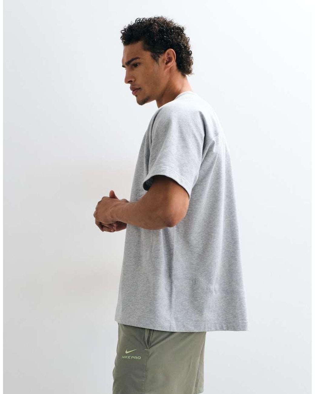 Nike Gray Nac Dri-Fit Oversized Short Sleeve Top for men