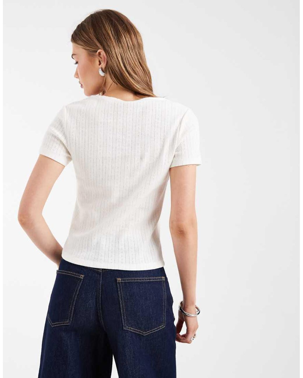 Levi's White Sweetie Tee With Bow