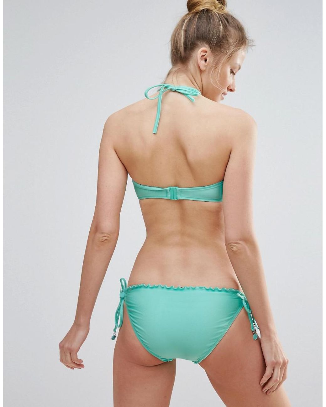Seafolly Ruffle Edge Bikini Bottoms in Green | Lyst