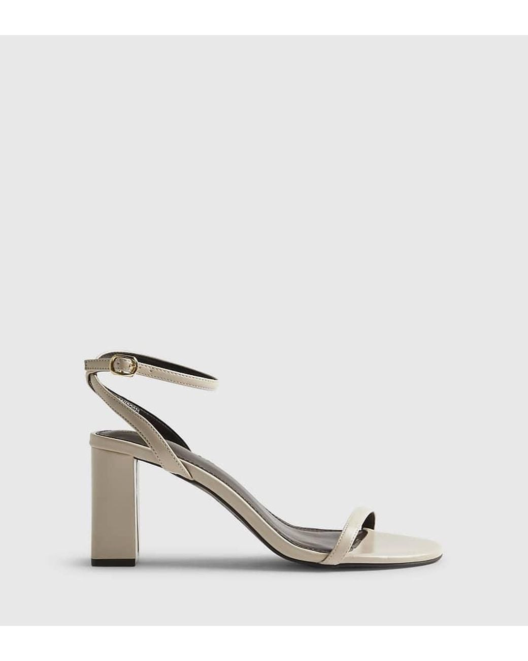 River Island White Cream Wide Fit Block Heeled Open Toe Sandals