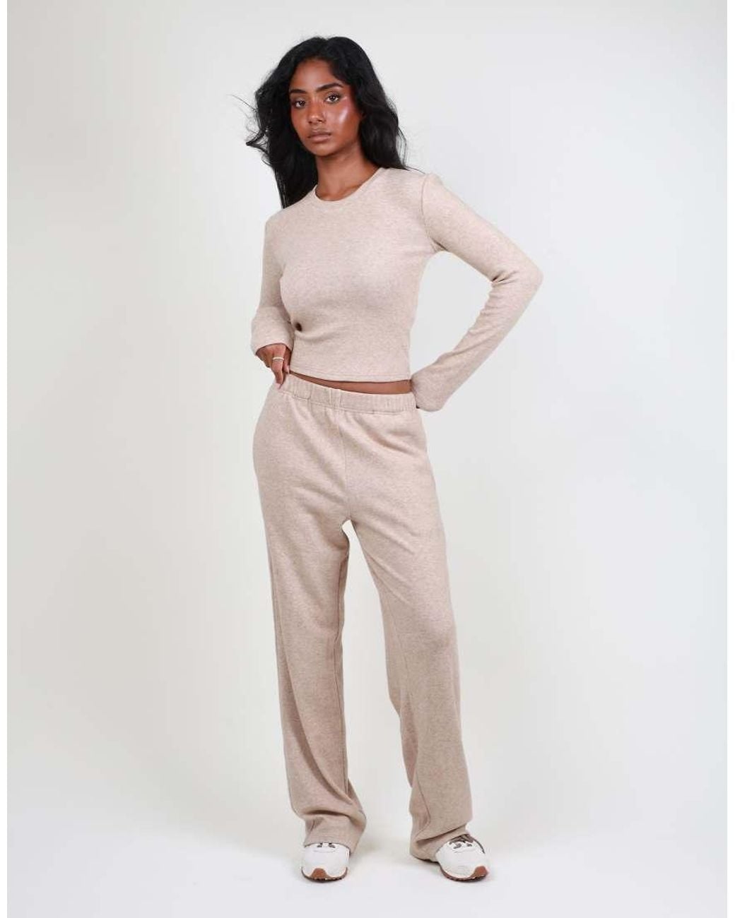 SIMMI Natural Heavyweight Knit Straight Leg Trouser
