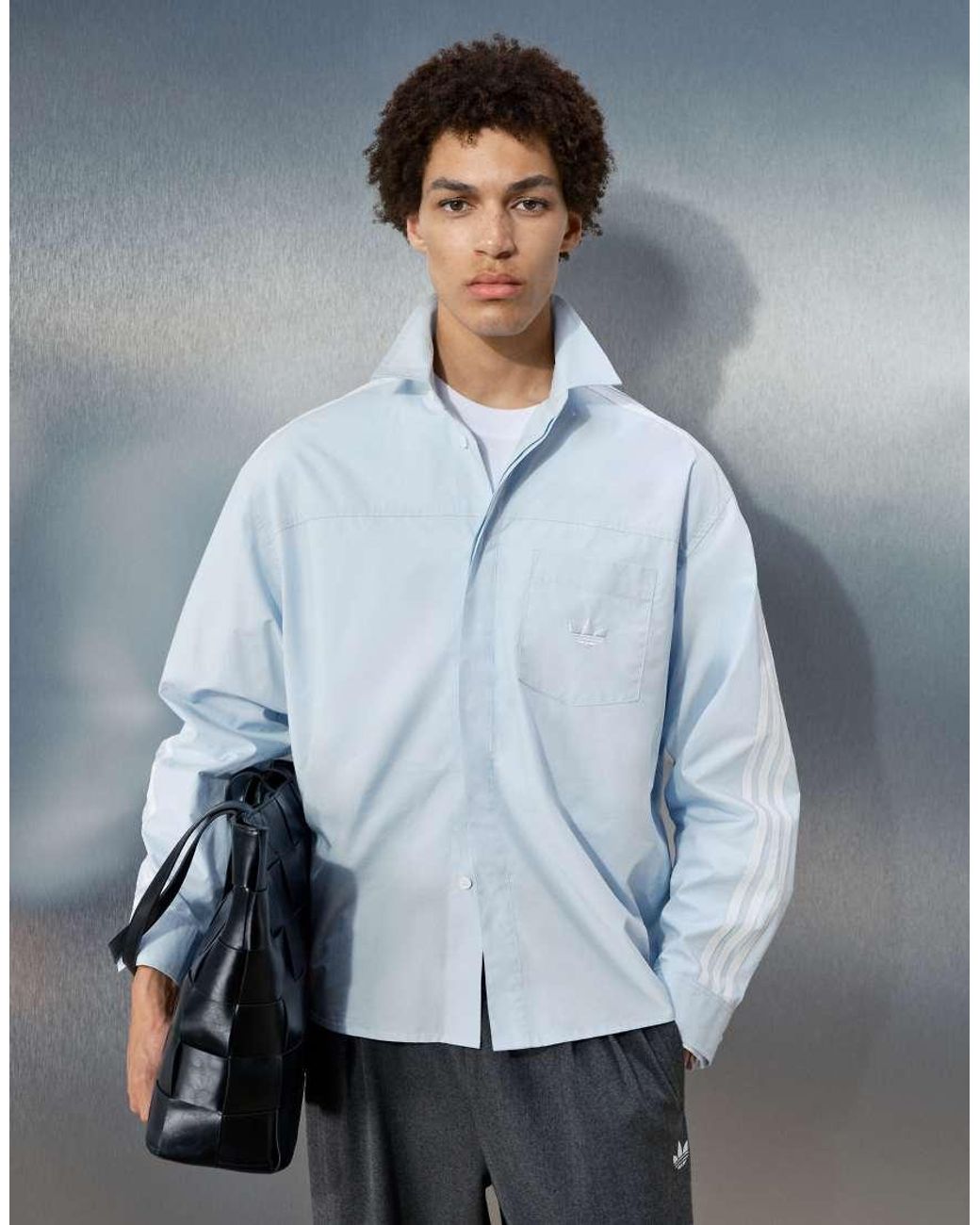adidas Originals x ASOS Blue Oversized Shirt for men