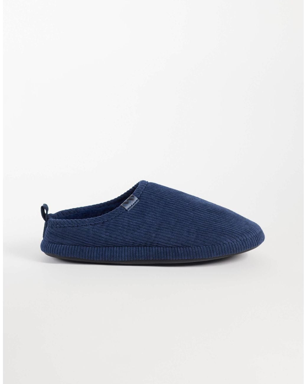 Threadbare Blue Cord Slippers for men
