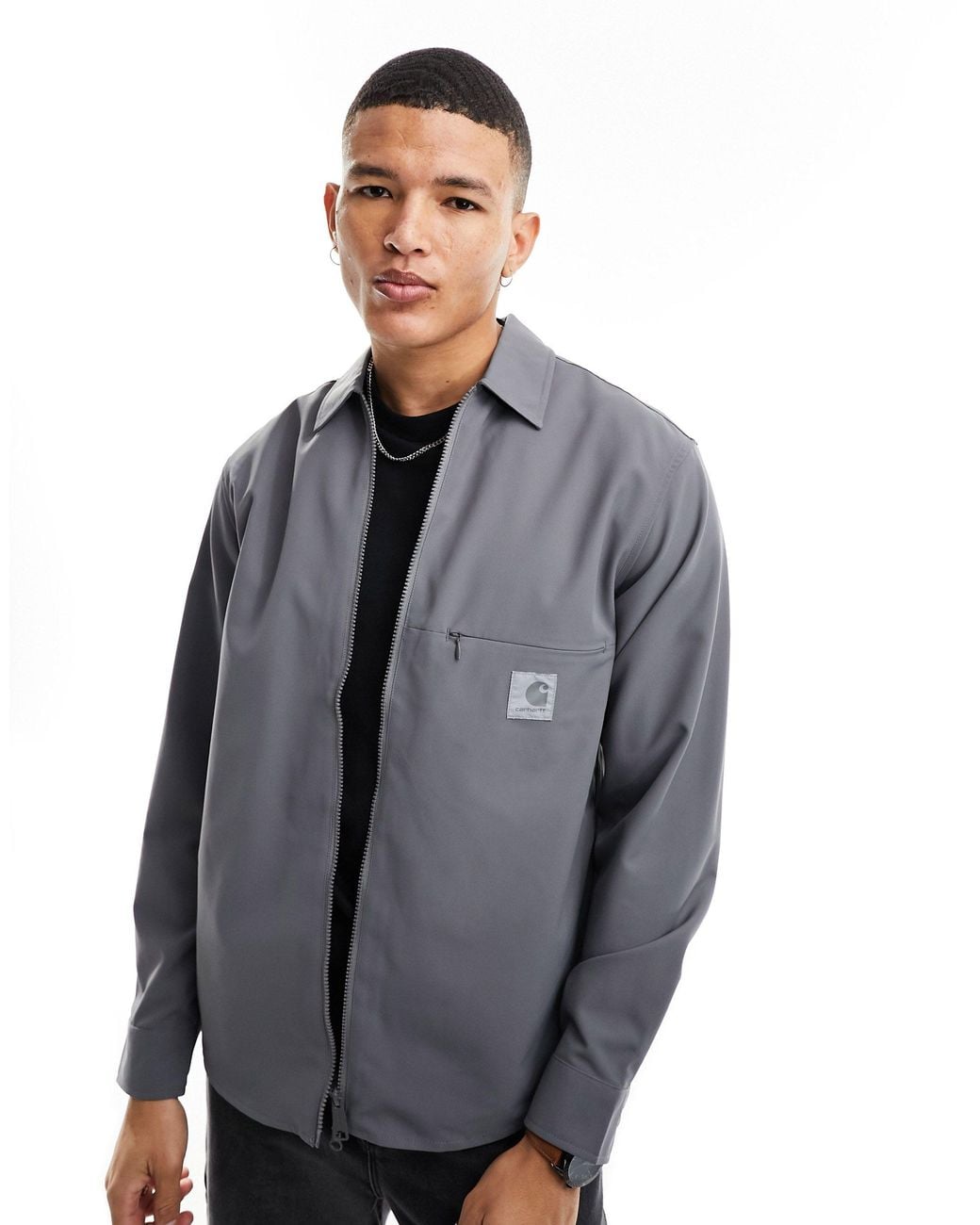 Carhartt Long Sleeve Colewood Shirt in Grey for Men | Lyst UK