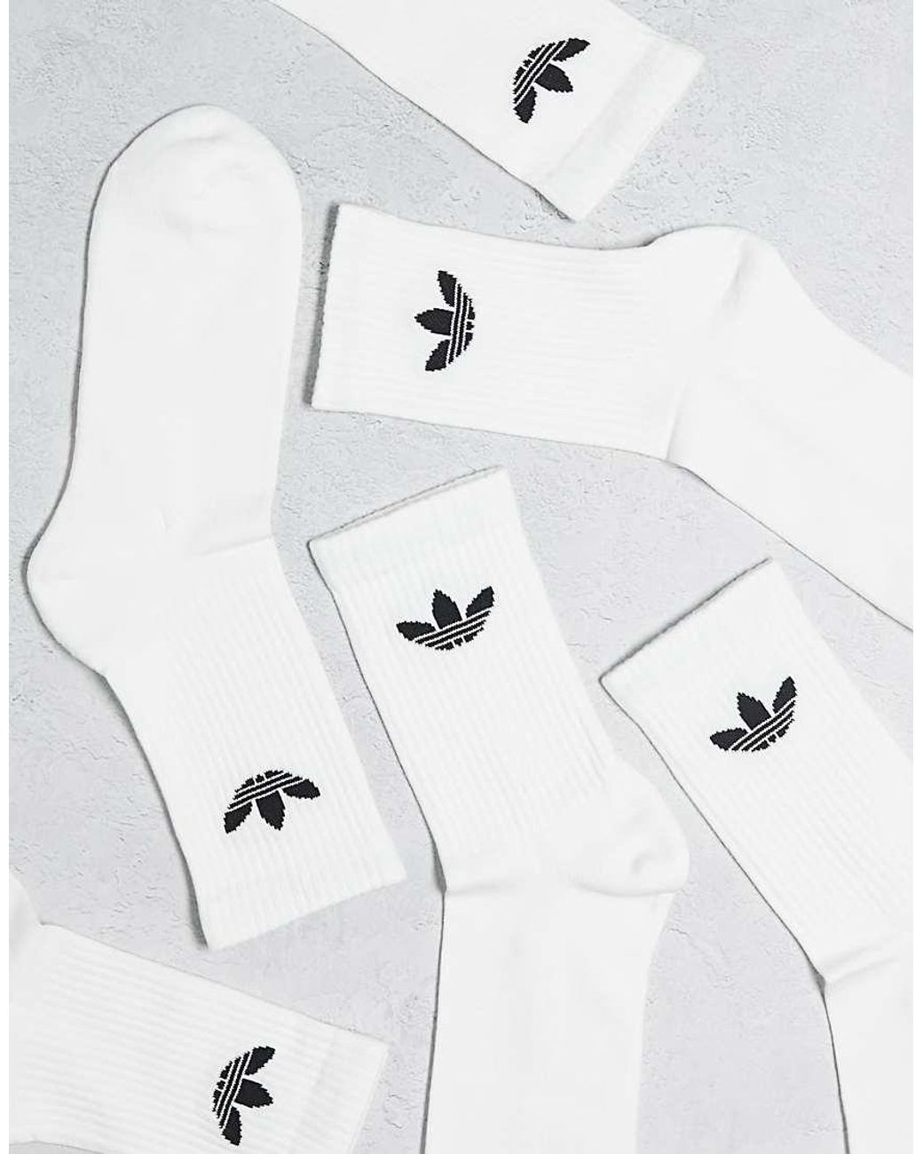 Adidas Originals White Trefoil 3 Pack Socks