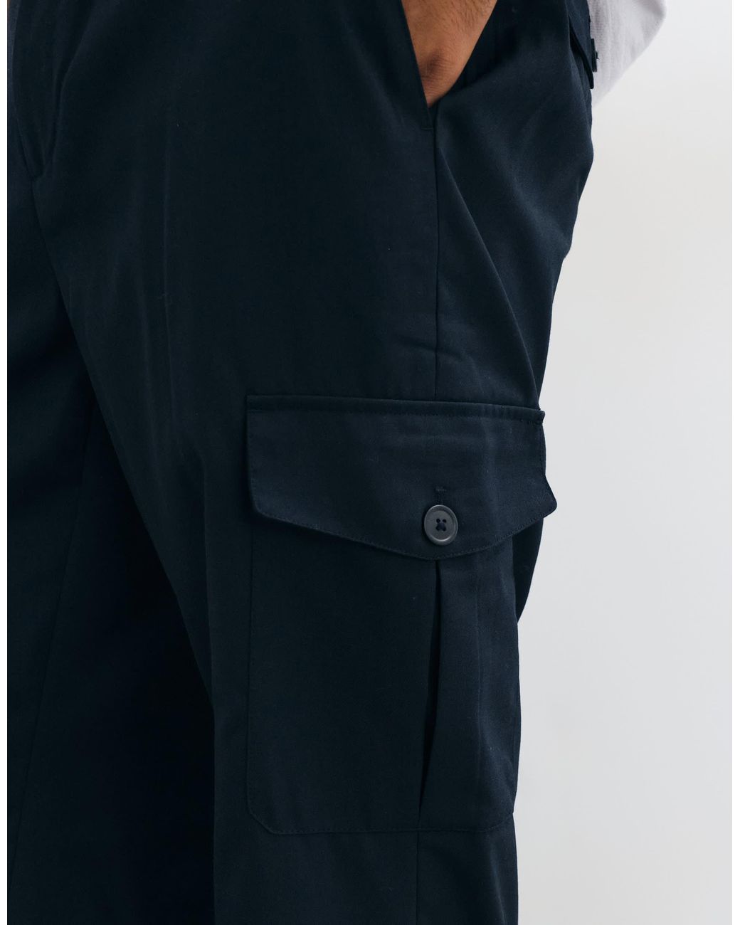 Mango White Utility Trouser for men