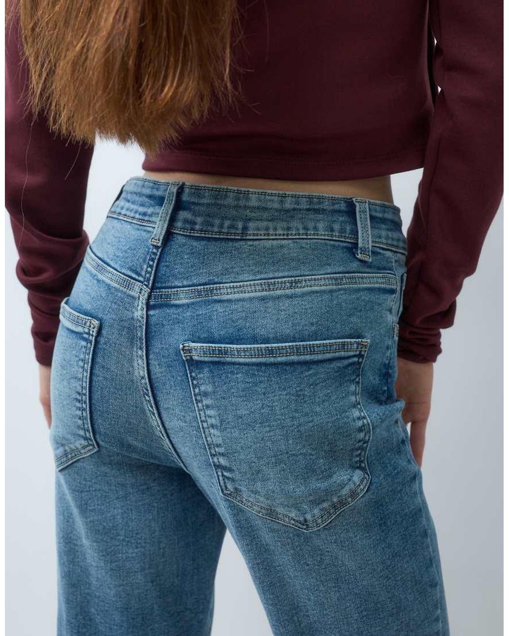 Vero Moda Blue Selina High Rise Flared Jeans