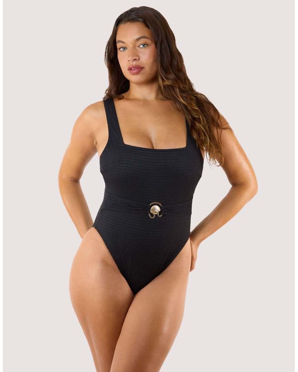 Playful Promises Blue Peek & Beau Onyx Textured Swimsuit