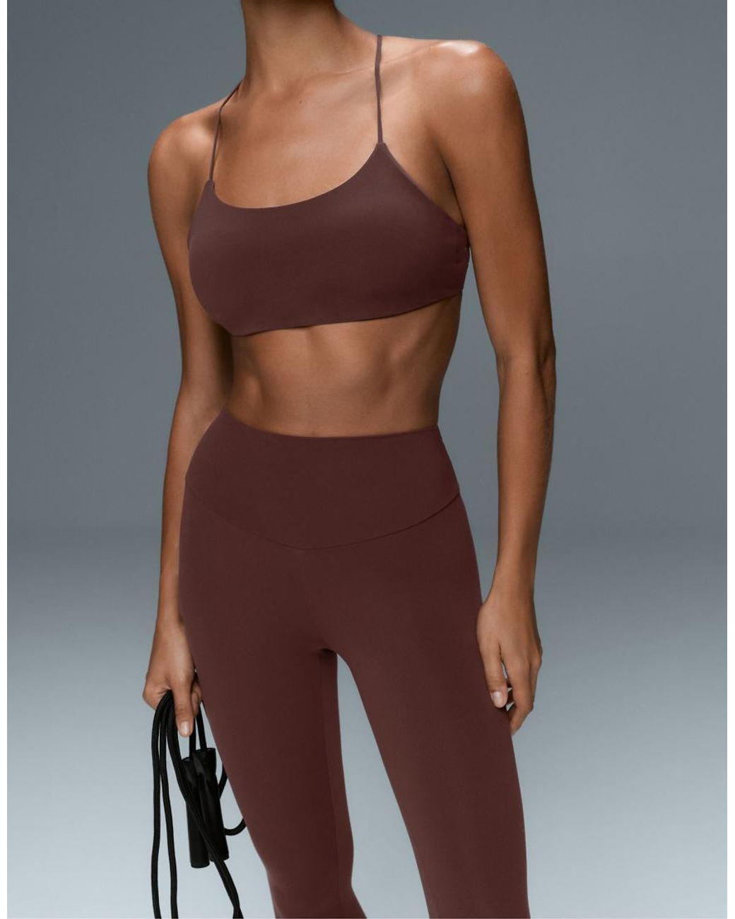 Oysho Brown Comfortlux High-waisted Ankle-length leggings