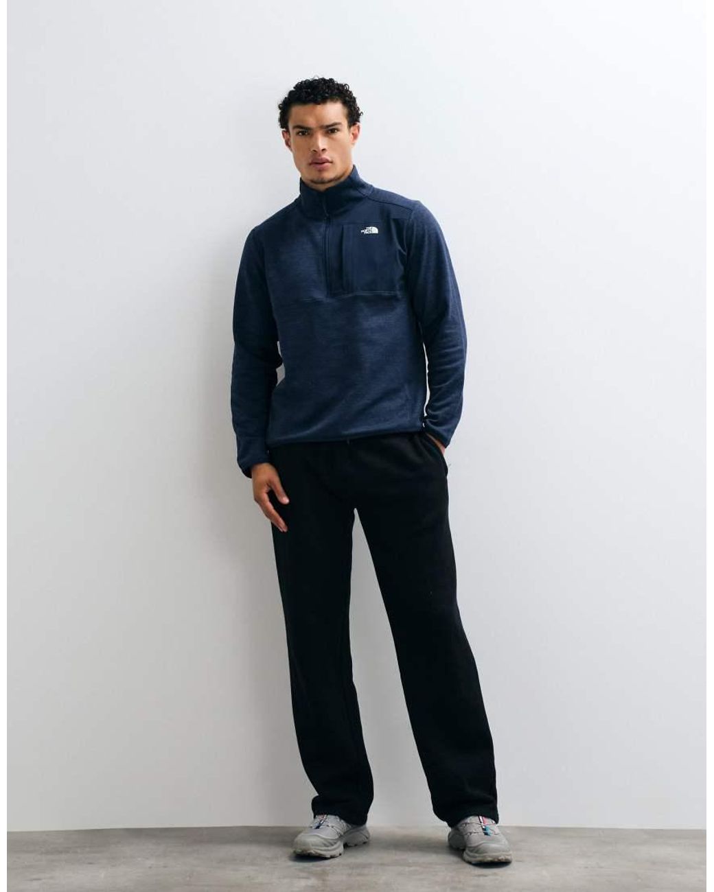 The North Face Blue 1/4 Zip Performance Fleece for men